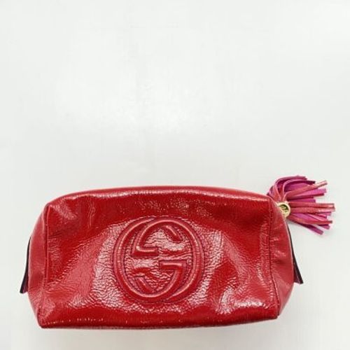 GUCCI(グッチ) / ポーチ_ソーホー/エナメル/レッド | 中古品の