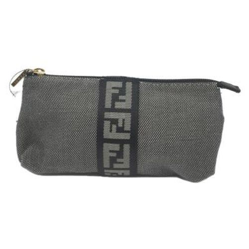 最安値 FENDI(フェンディ) / 中古品の | ポーチ/キャンバス/ブラック バッグ