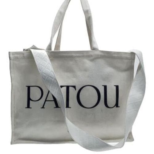 PATOU(パトゥ) / ヨゴレ有/トートバッグ/キャンバス/WHT/プリント/AC0240076090C | 中古品の販売・通販ならセカンドストリート