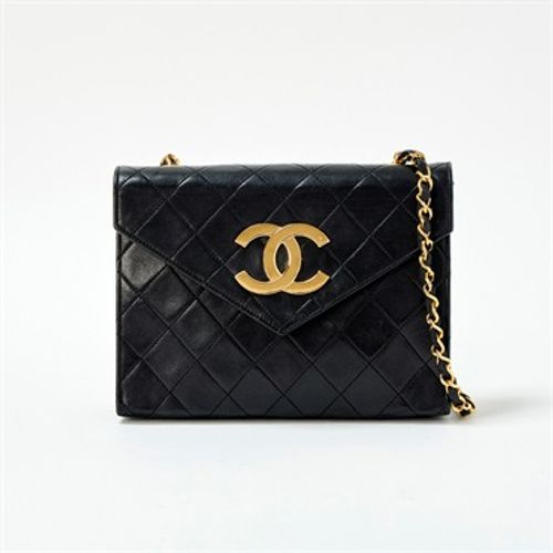 CHANEL マトラッセ デカココマーク ショルダーバッグ ブラック ゴールド ラムスキン | MixTHINKS（ミックスシンクス） ｜ 中古ブランド 品・ブランド古着のセレクトショップ