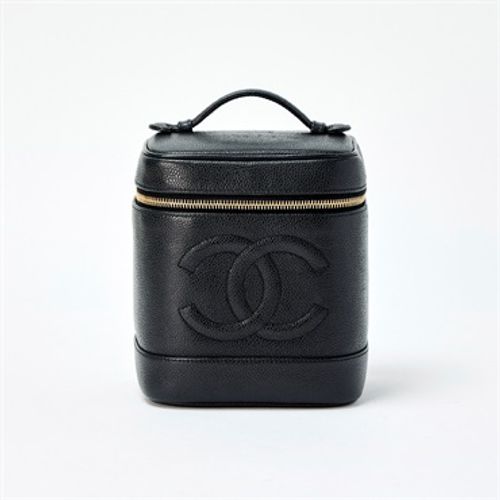 CHANEL ココマーク バニティバッグ ブラック ゴールド キャビアスキン | MixTHINKS（ミックスシンクス） ｜  中古ブランド品・ブランド古着のセレクトショップ