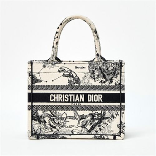 Christian Dior ブックトート スモール トートバッグ ホワイト ブラック キャンバス | MixTHINKS（ミックスシンクス） ｜  中古ブランド品・ブランド古着のセレクトショップ