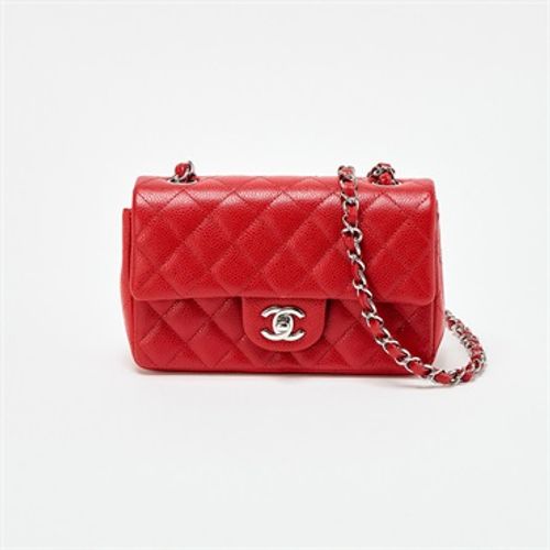 CHANEL ミニ マトラッセ 20 シングルフラップシングルチェーン ショルダーバッグ レッド シルバー キャビアスキン |  MixTHINKS（ミックスシンクス） ｜ 中古ブランド品・ブランド古着のセレクトショップ