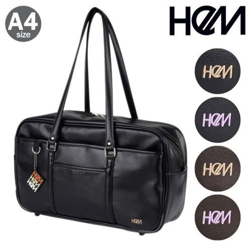 Amazon | [HeM] [ヘム] スクールバッグ 合皮 ボストンバッグ