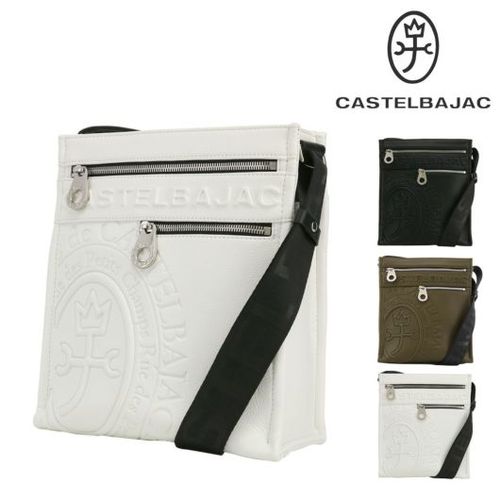 CASTELBAJAC カステルバジャック 型押しエンボス ショルダーバッグ美品 bajac-045114_1.jpg