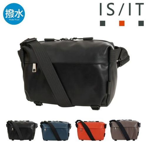 イズイット ショルダーバッグ スリング 横型 肩掛け マチ幅調整 斜め