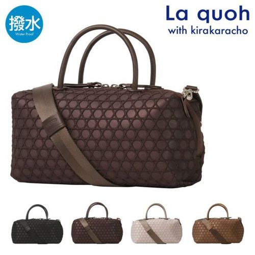 ラクーオ ミニボストンバッグ ショルダーバッグ レディース 撥水