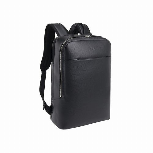 【美品】ウルティマ トーキョー✨️リュック　ビジネス　本革　A4収納　多収納　黒 ultima TOKYO 最大42%☆7/29から ウルティマトーキョー リュック