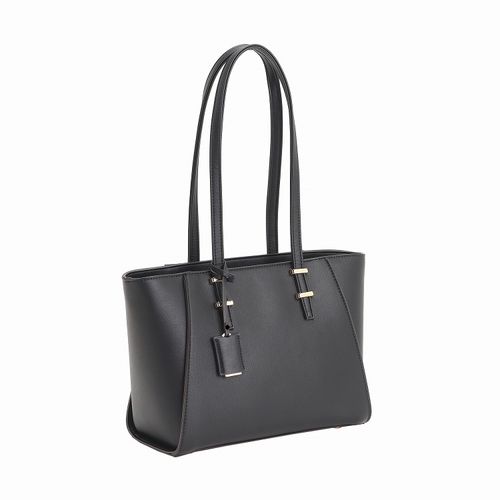 【ビジネス用縦長バッグ】ジュエルナローズ チャコール トートバッグ 16187-01_1.jpg