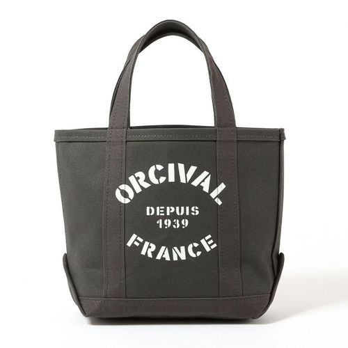 ORCIVAL トートバッグ エクリュxブラックプリント ORCIVAL オーシバル プリントトートバッグスモール No.4 ハンプ