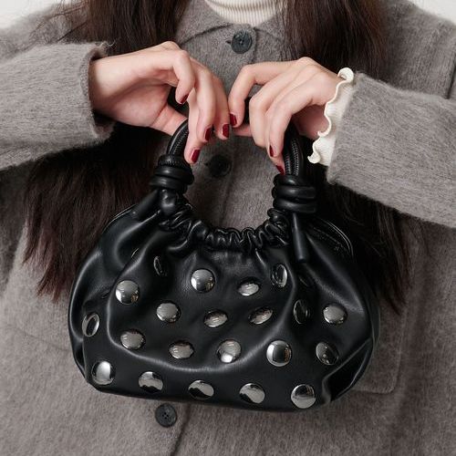 HVISK＞JOLLY スタッズ ショルダーバッグ 2WAY