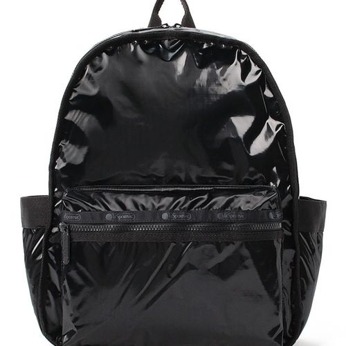 美品 レスポートサック ナイロン シャイン バックパック リュック 大容量 定番 LeSportsac デイバック リュック ROUTE BACKPACK ブラック