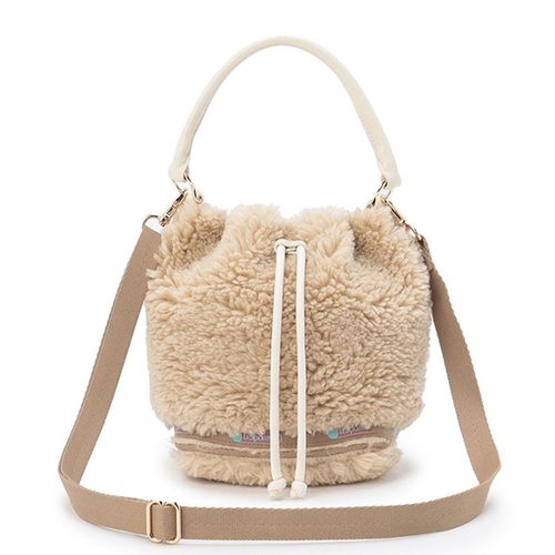 レスポートサック アトリエ 現行品 ファーDRAWSTRING BAG ベージュ LeSportsac Atelier】SM DRAWSTRING BAG｜ミニバッグ｜バッグ