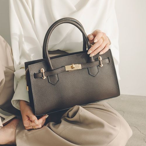 AULENTTI】ベルトディテールハンドルバッグ