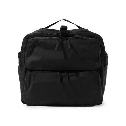 スペースエイジ　大型ナイロンメッセンジャーバッグ 黒/オレンジ スペースエイジ 大型ナイロンメッセンジャーバッグ 黒/オレンジ