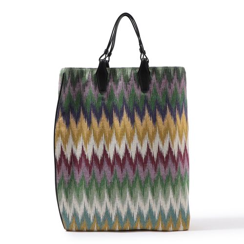 L'Avenir コットンポリエステルジャガード 2WAYトートバッグ