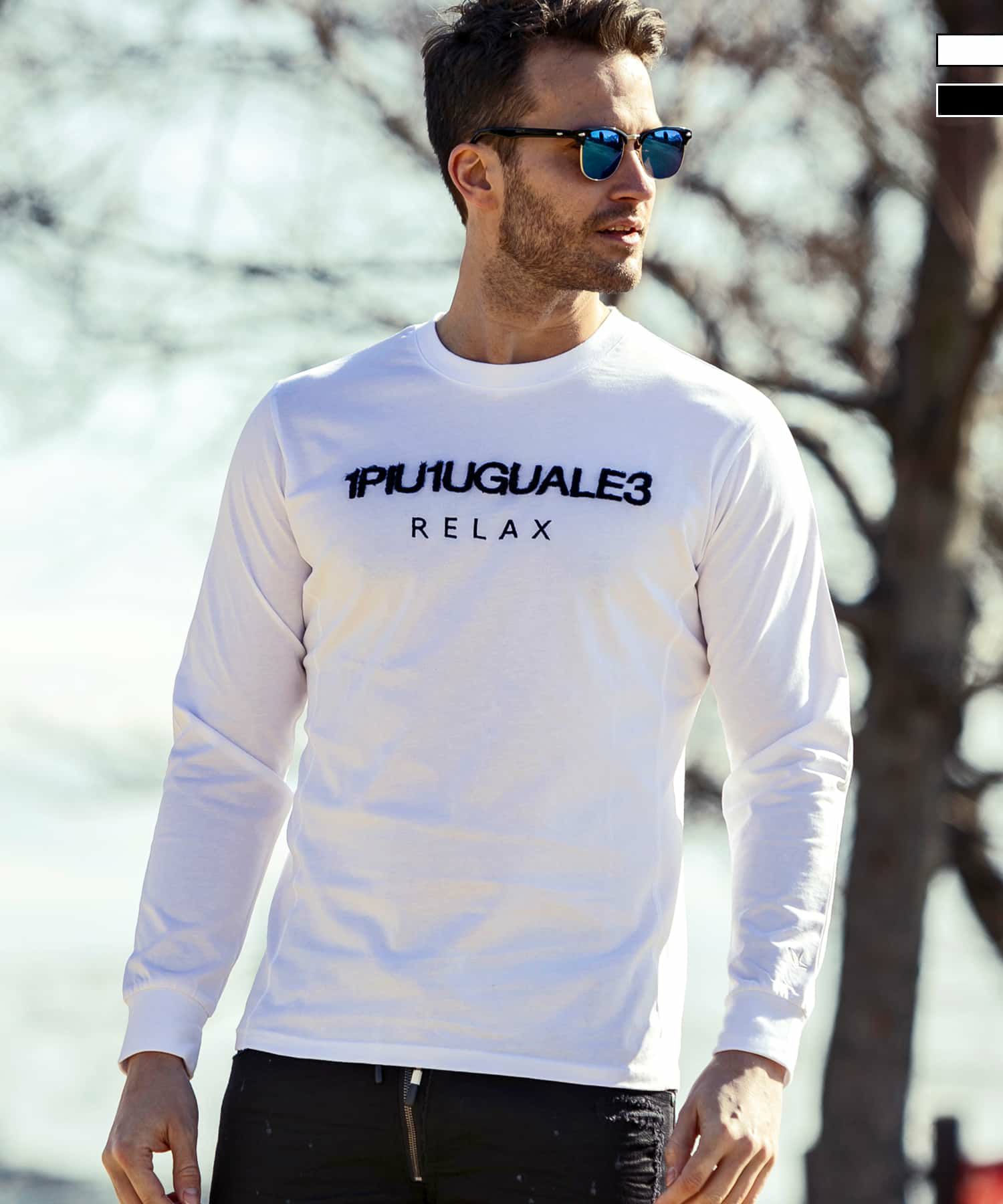1PIU1UGUALE3 RELAX ウノピュウノウグァーレトレ Tシャツ メンズ