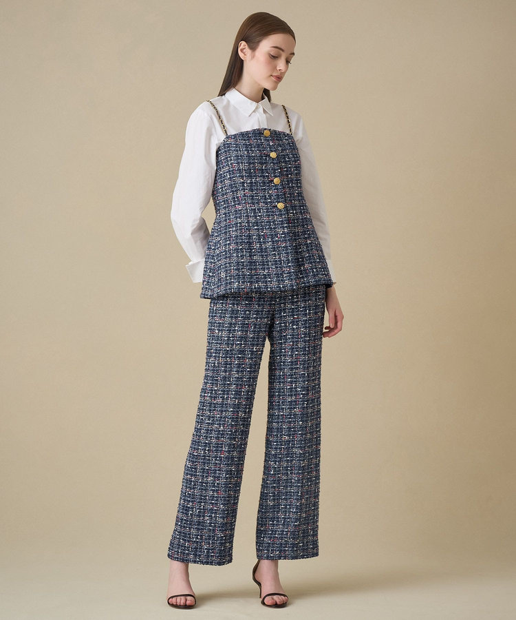 セットアップ対応商品】ミックスチェックツイードパンツ|ANAYI