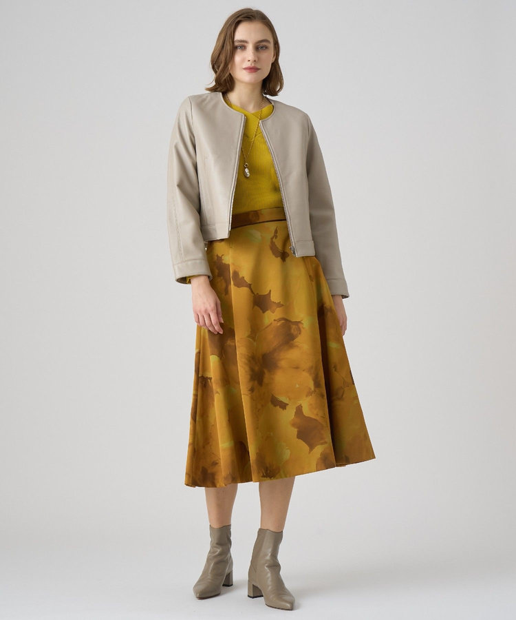 極美品 ANAYI ノーカラージャケット 34 小さいサイズ グラデーション