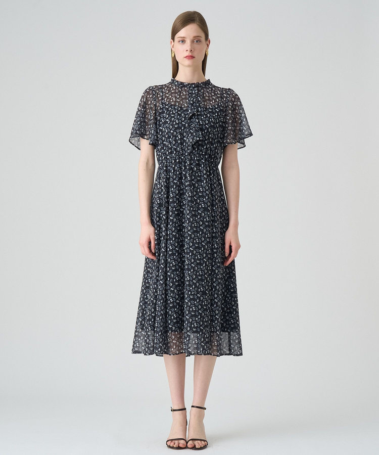 アナイ☆ ハートドットプリントラッフルノースリ　ワンピース ANAYI（アナイ）の「ハートドットプリントラッフルノースリ