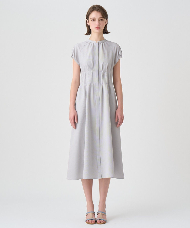 サッカーストレッチパフ袖ワンピース|ANAYI OFFICIAL ONLINE サッカーストレッチパフ袖ワンピース|ANAYI OFFICIAL ONLINE
