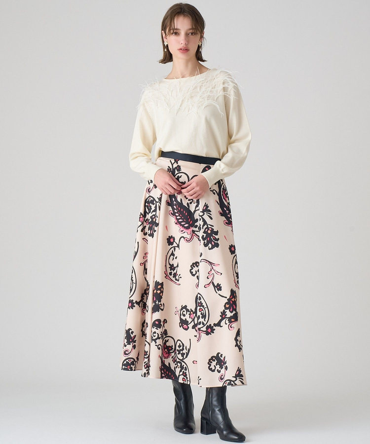 ANAYI アナイ フェザーボーダー プルオーバー　サイズ38 trim_ofany_item33331b8854ab11e