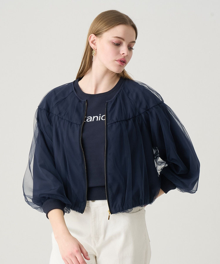 【SALE】 チュールヨークギャザーブルゾン|ANAYI OFFICIAL ONLINE STORE ジャケット・アウター
