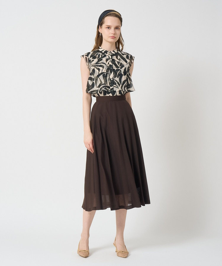【686】アナイ　ボイルプリーツ　スカート　ブルー　36 trim_ofany_itemf92466e04c2511f