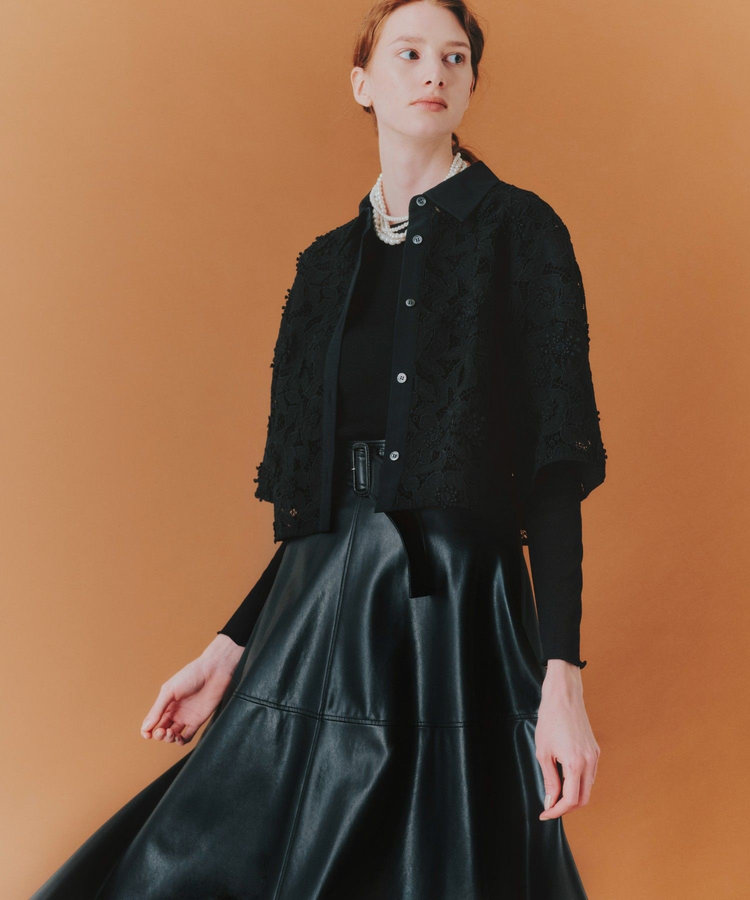 美品　ANAYI 刺繍レース　クロップドブラウス レース刺繍クロップドシャツ|ANAYI OFFICIAL ONLINE STORE
