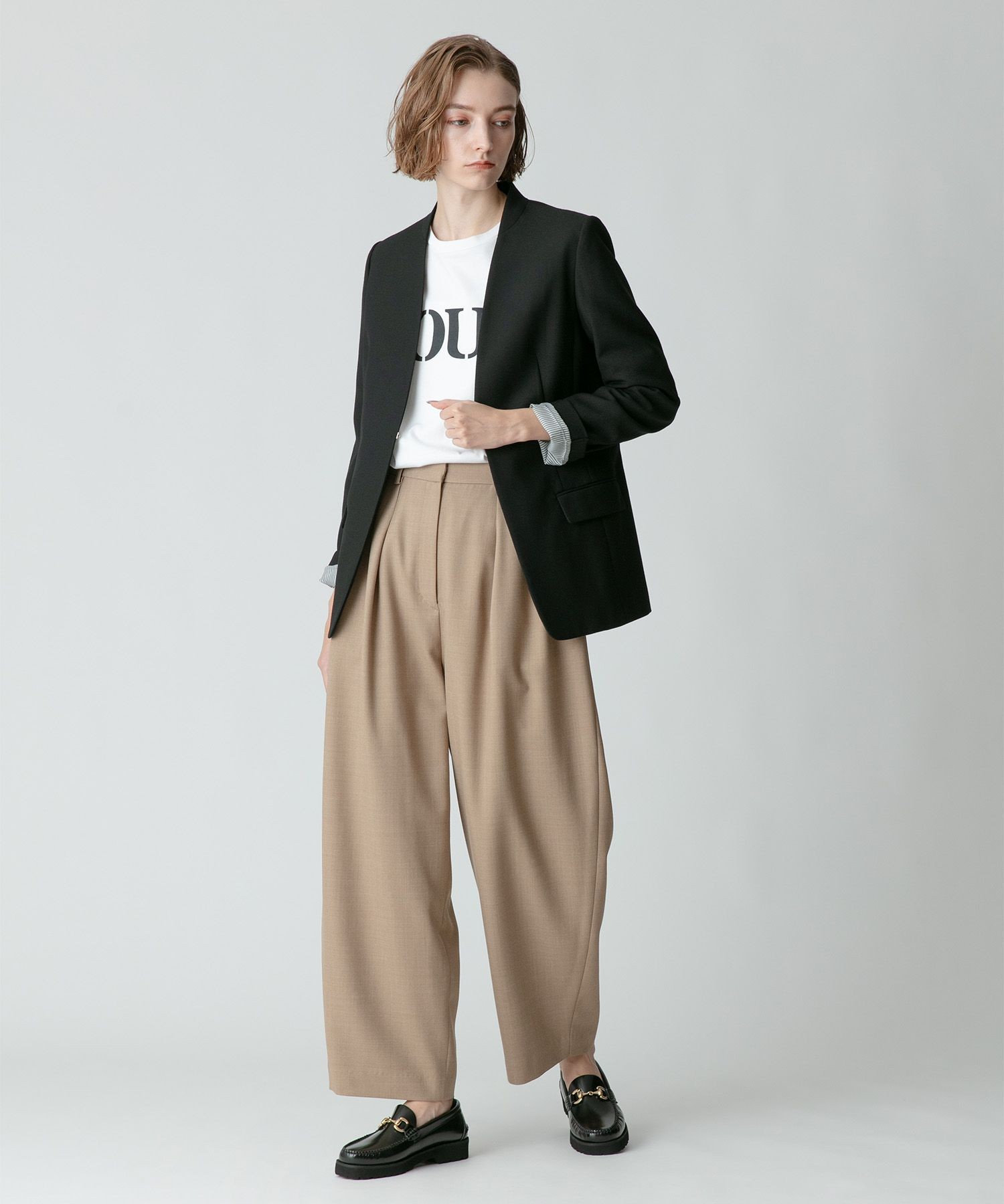 新作人気 ギャバ2タックパンツ|allureville OFFICIAL SHOP ONLINE / SITE パンツ