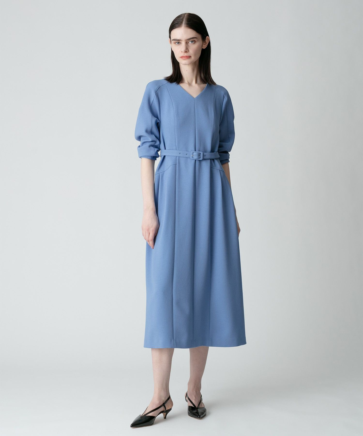 BANANA REPUBLIC カシュクールネックデザイン半袖ワンピース hum23400066_14.jpg