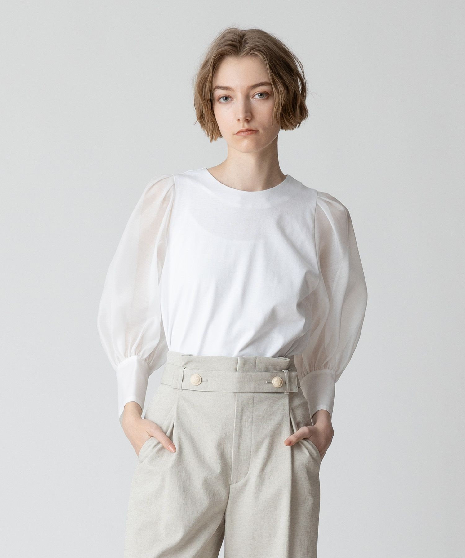 最も信頼できる オーガンスリーブカットトップス|allureville OFFICIAL SITE トップス