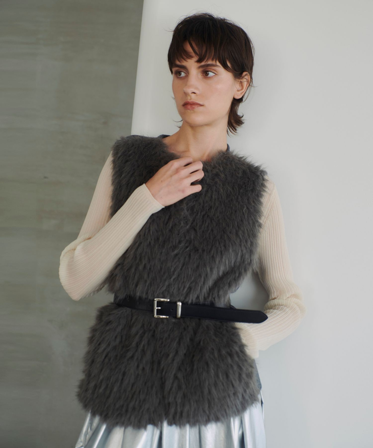 フェイクファーコンビニットジレ|allureville OFFICIAL SITE