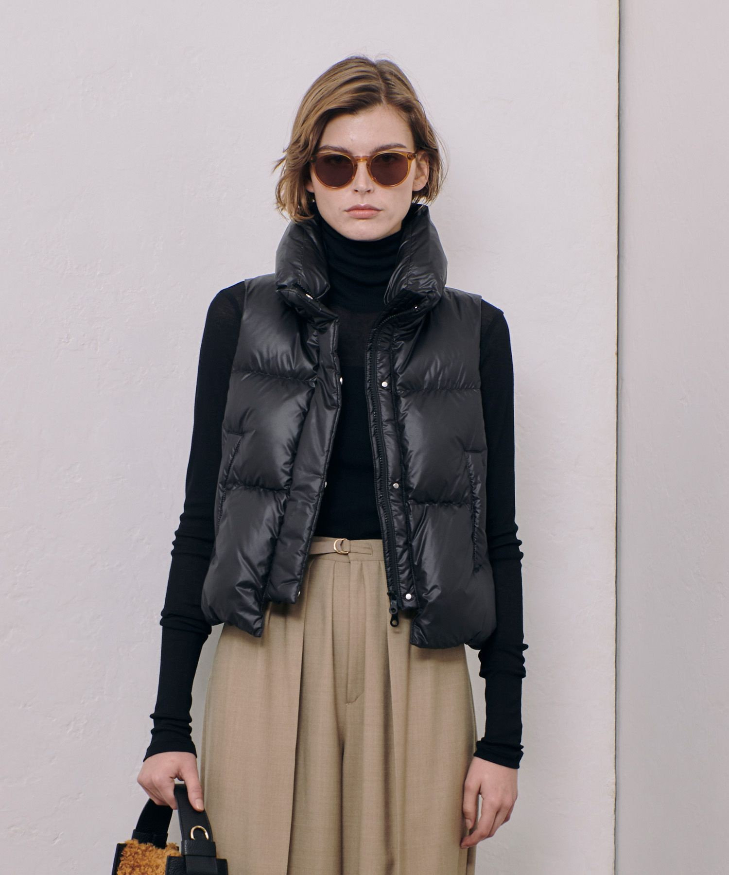 美品】JADE IN NEW YORK ダウンベスト Aライン サイドフレア