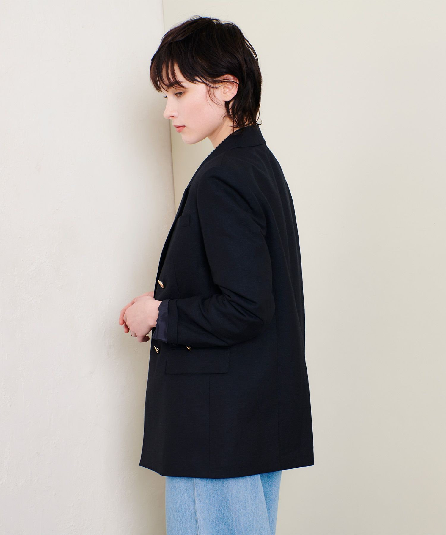 2-wayストレッチオックス ダブルブレストジャケット
