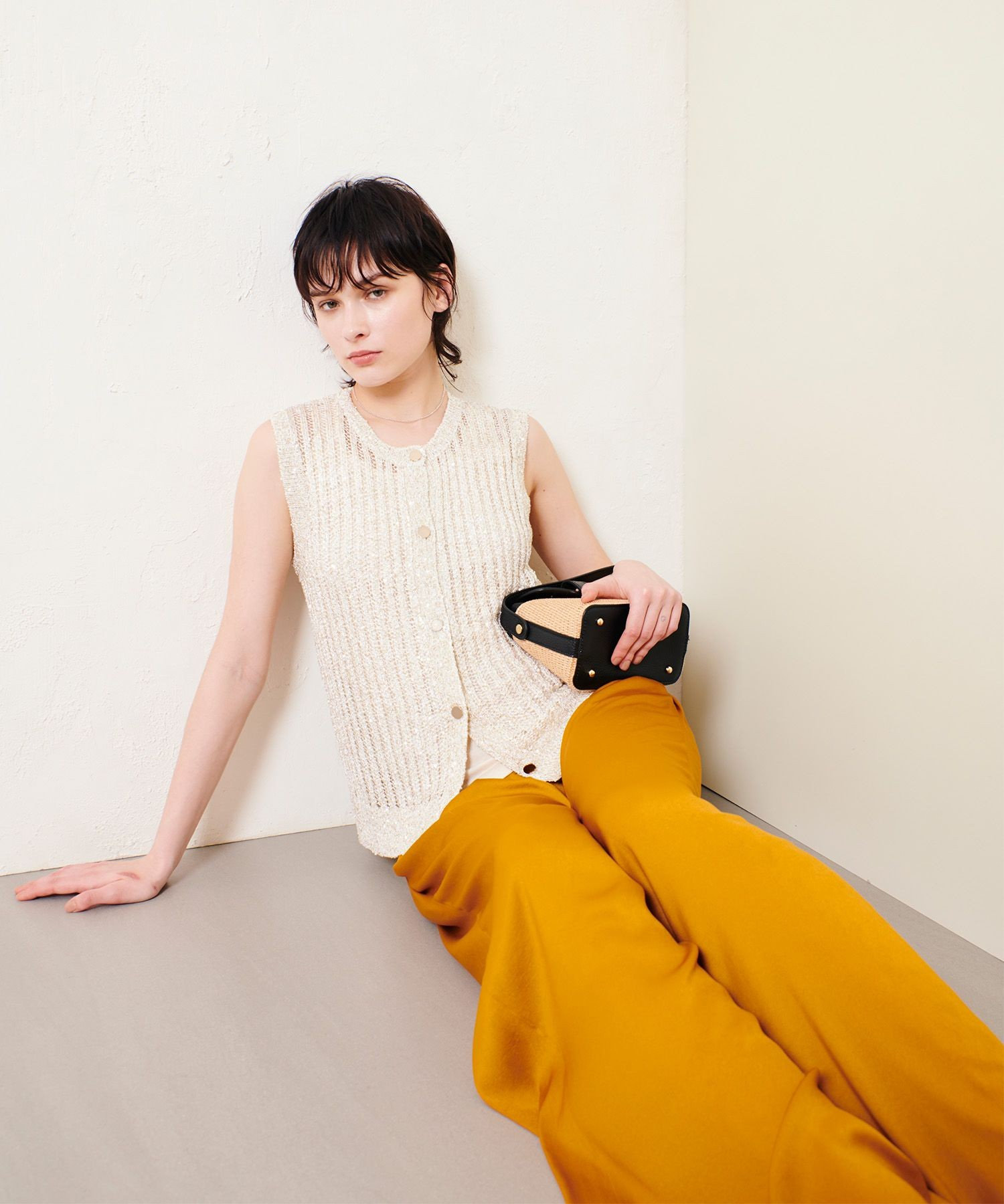 アルアバイル　allureville　サテンイージーパンツ　サイズ１　美品 サテンイージーパンツ | allureville (Women)/アルアバイル