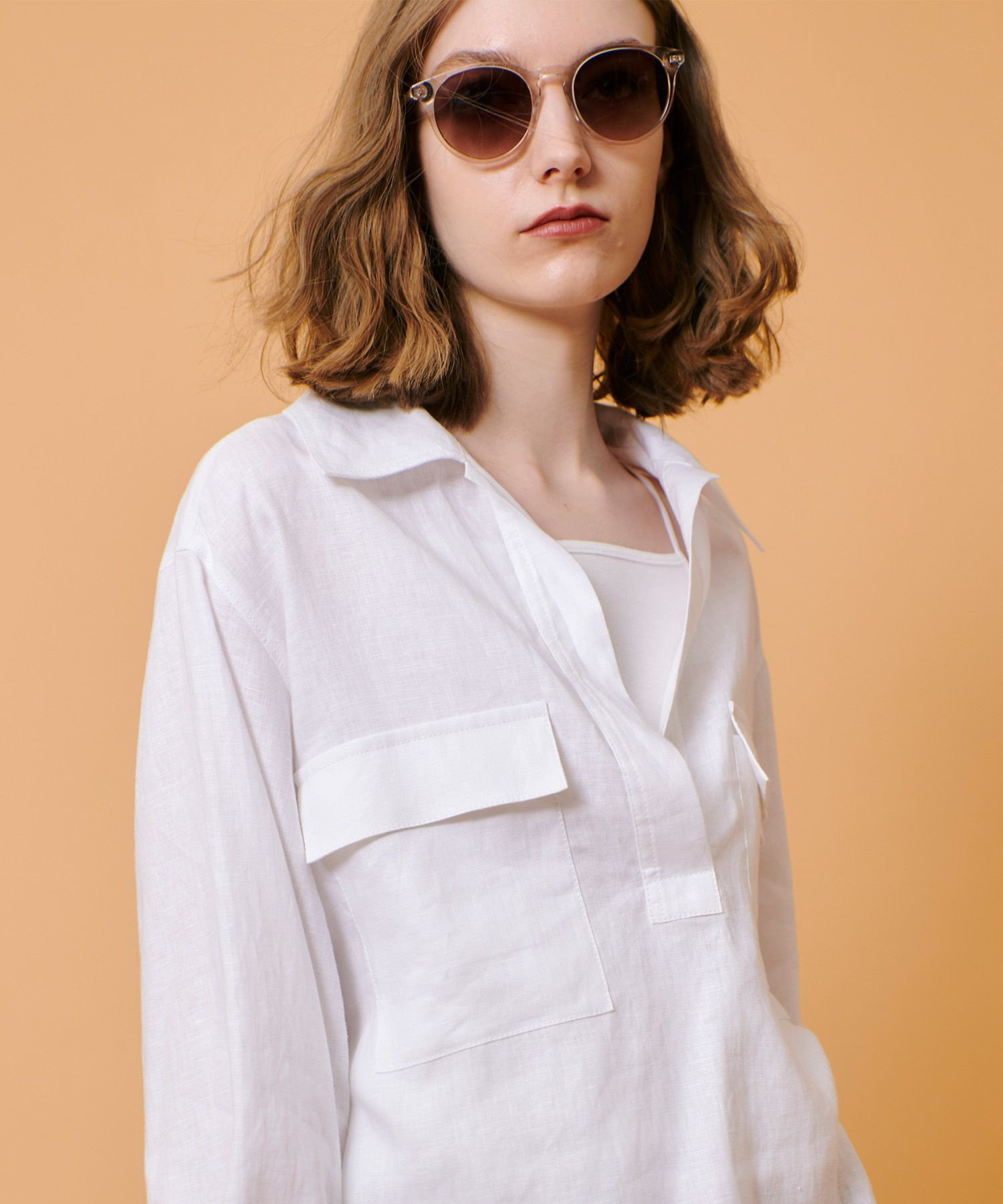 リネンプルオーバーシャツ|allureville OFFICIAL SITE / ONLINE リネンプルオーバーシャツ|allureville OFFICIAL SITE / ONLINE