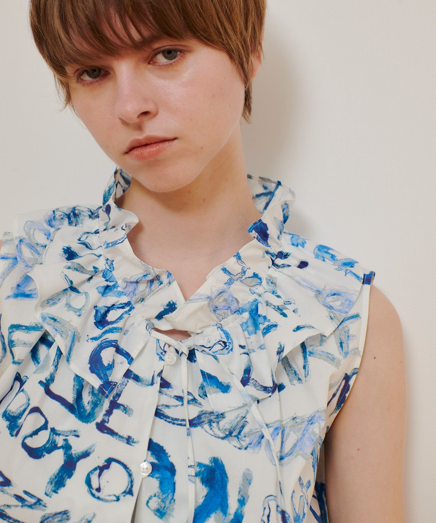 【22AW 新品タグ付】アルアバイル プリーツラッフルブラウス ボウタイフリル LOULOU WILLOUGHBY】デシンドットフリルボウタイブラウス