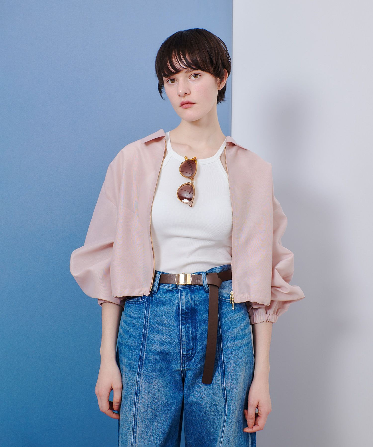 allureville アルアバイル　麻　ステンカラーブルゾン　未使用★お買い得 オーガンジーステンカラーブルゾン | allureville (Women