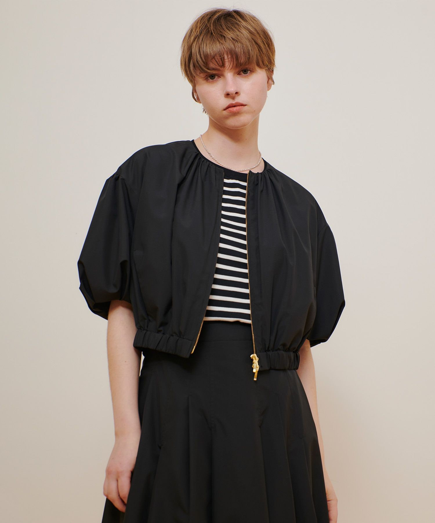 レビュー高評価アイテム特集｜ファッション通販 マットタフタショートブルゾン|allureville OFFICIAL SITE ジャケット・アウター