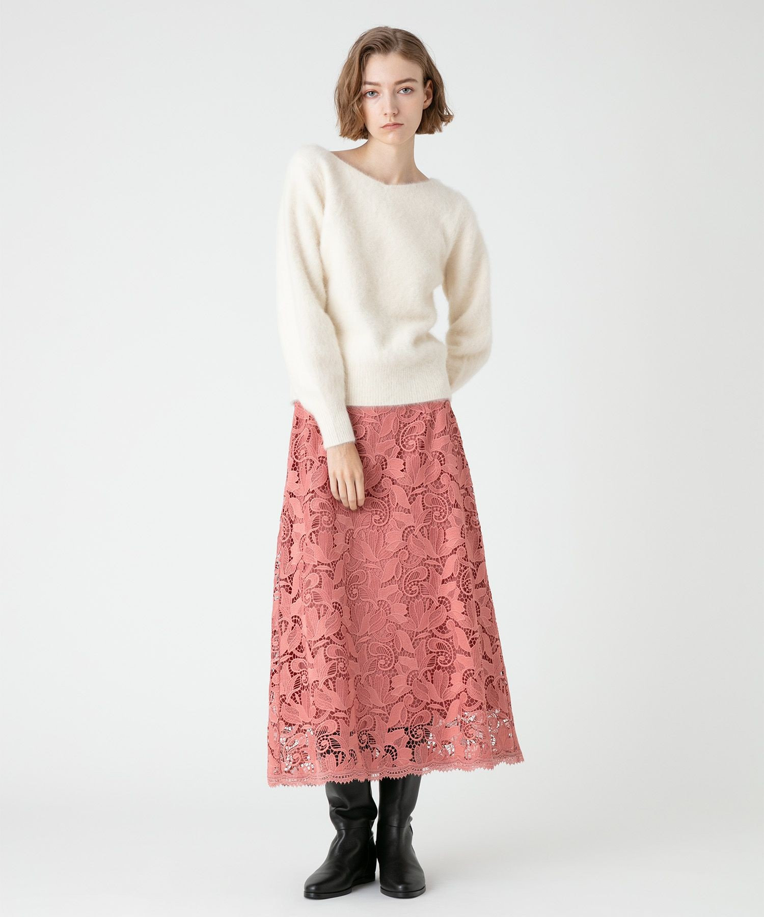 コスモ刺繍ナロースカート LOULOU WILLOUGHBY ルルウィルビー