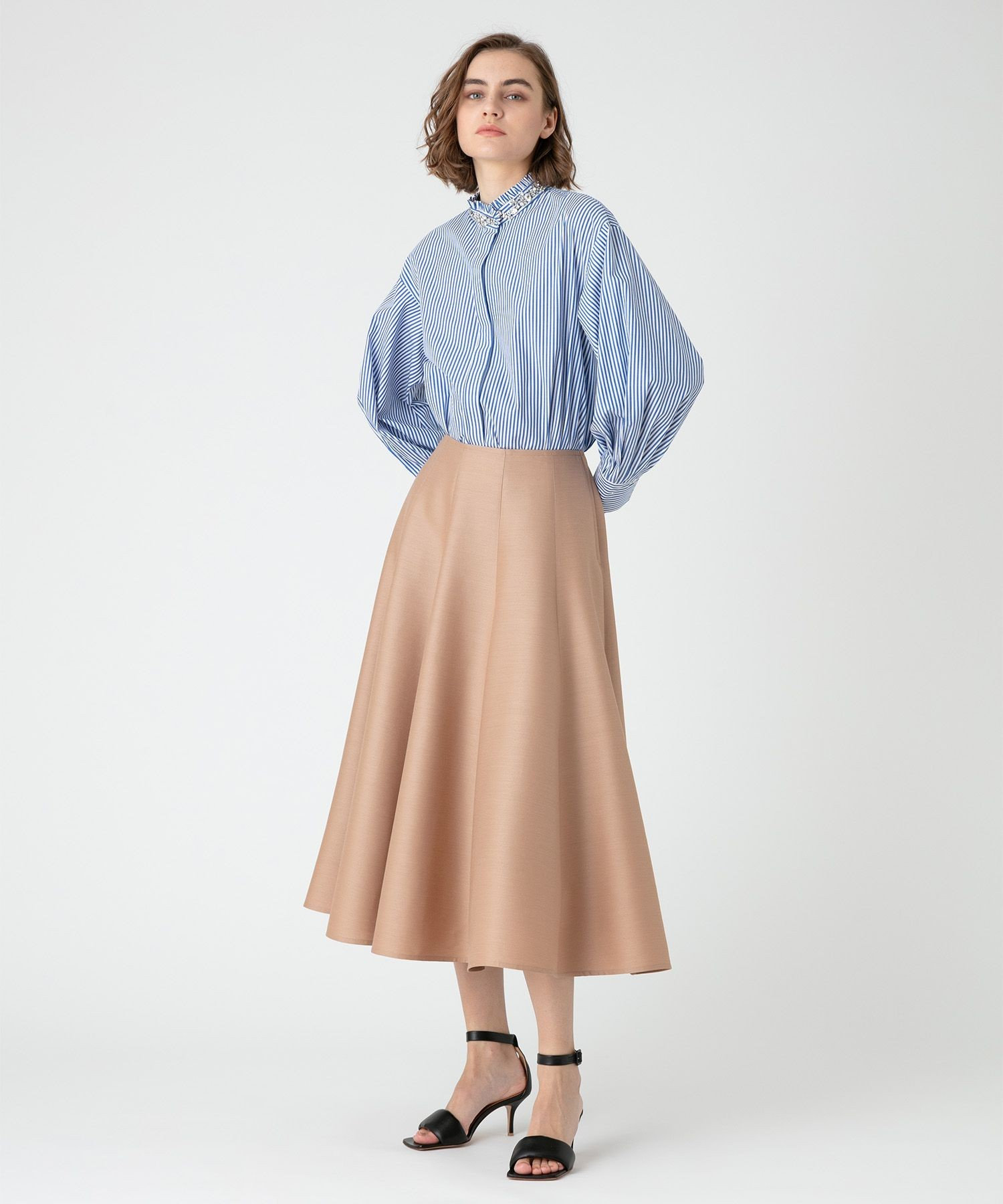 LOULOU WILLOUGHBY】シルクウールマーメイドフレアスカート