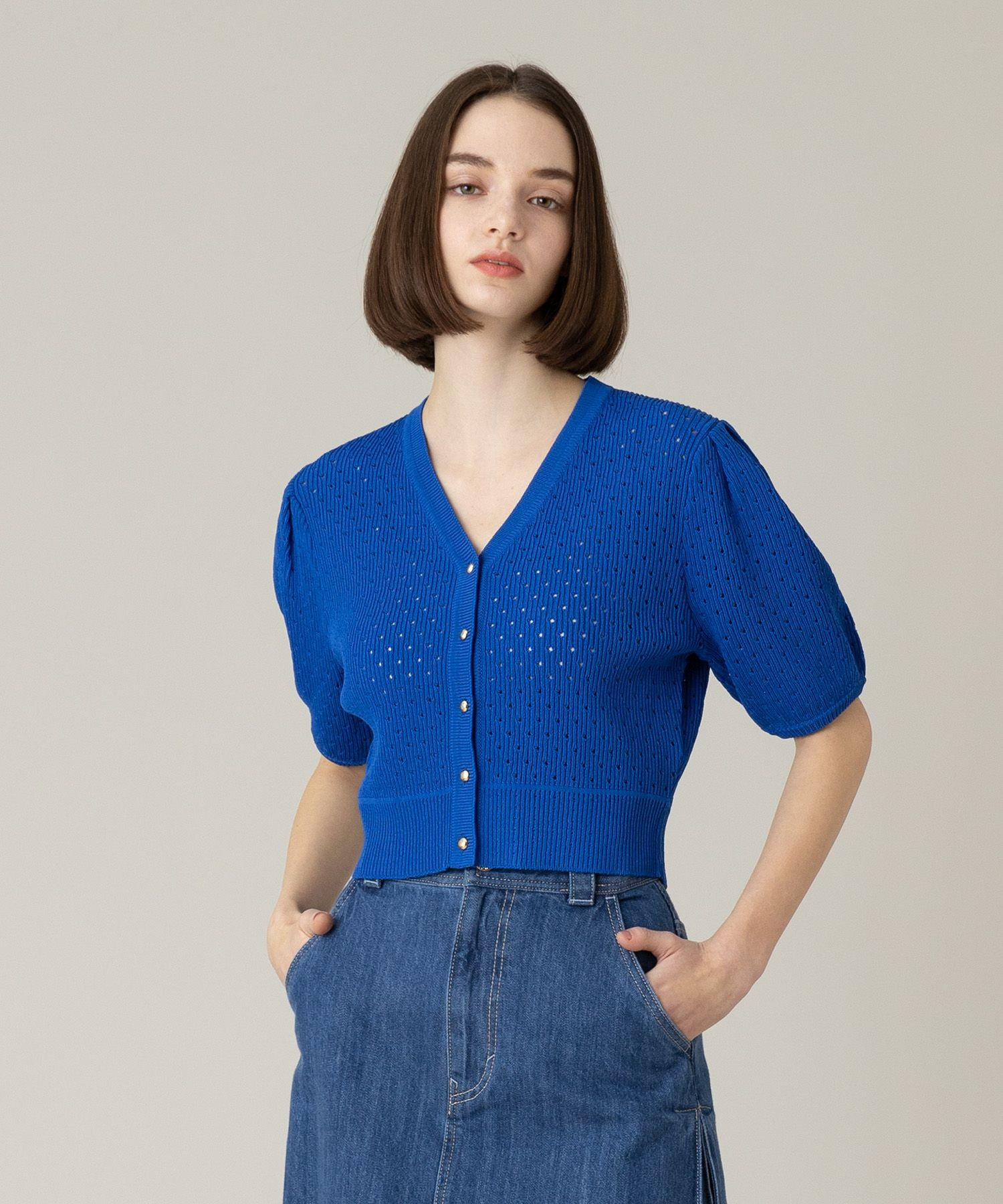 LOULOU WILLOUGHBY ブラックロングカーディガン レディース