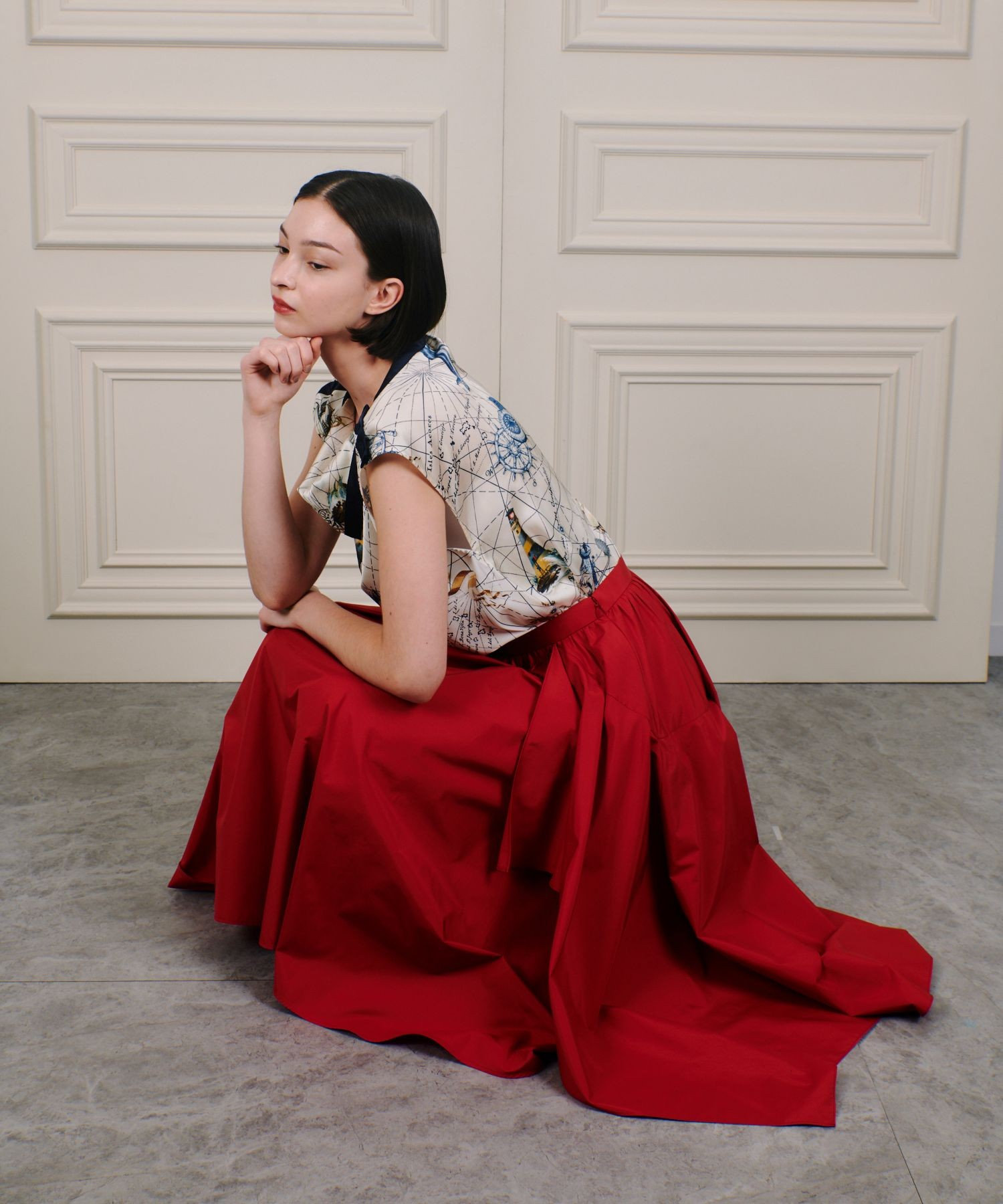 ルルウィルビー スカート LOULOU WILLOUGHBY ルルウィルビー 20SS ポルカドットロング