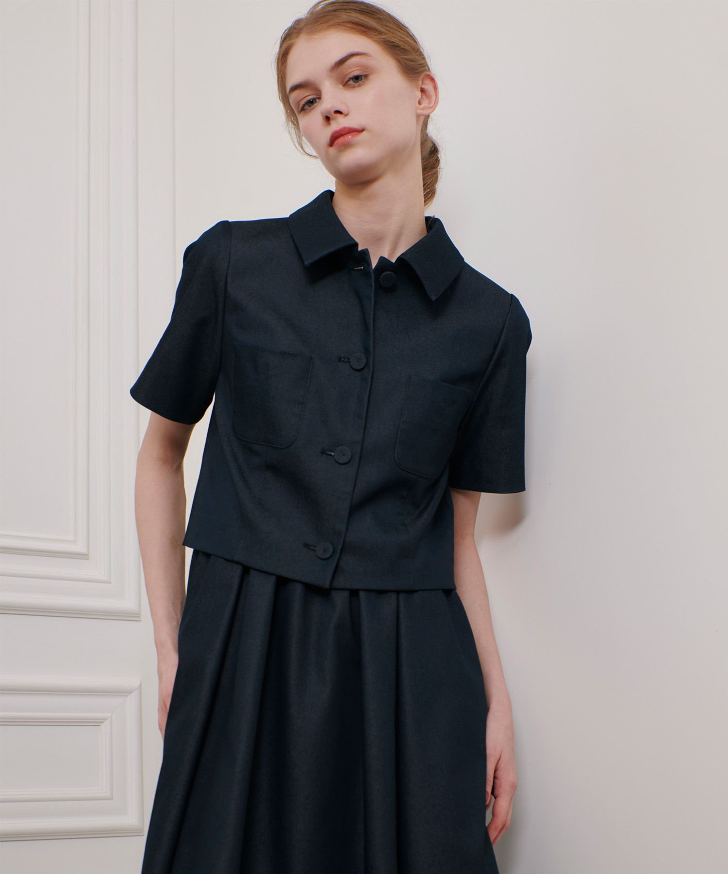 今週のおすすめ製品 LOULOU WILLOUGHBY】シャンブレー半袖ジャケット|allureville ジャケット・アウター