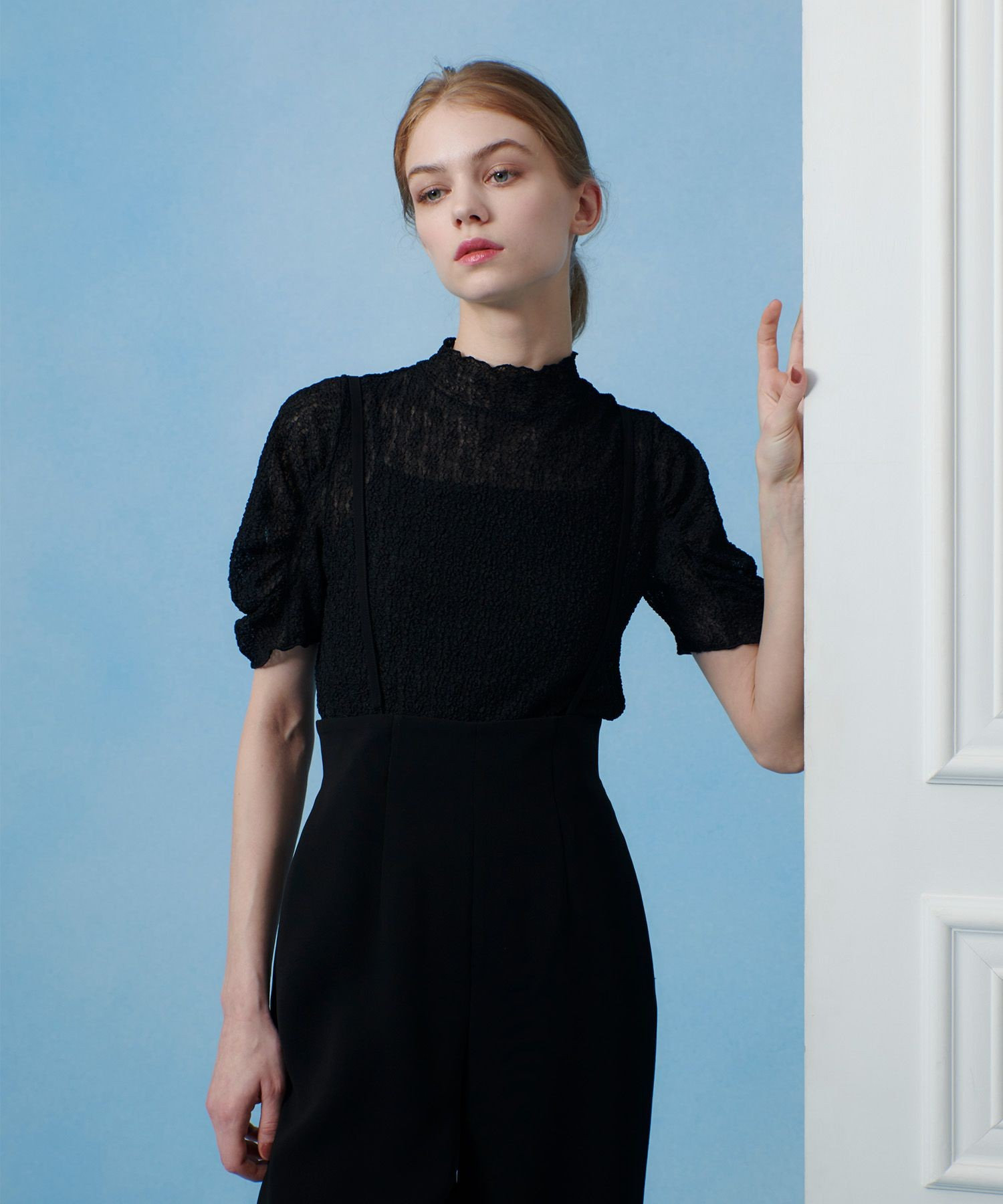✨美品✨LOULOU WILLOUGHBY サイドシームパフプルオーバー 黒 2 LOULOU WILLOUGHBY】サイドシームパフプルオーバー|allureville