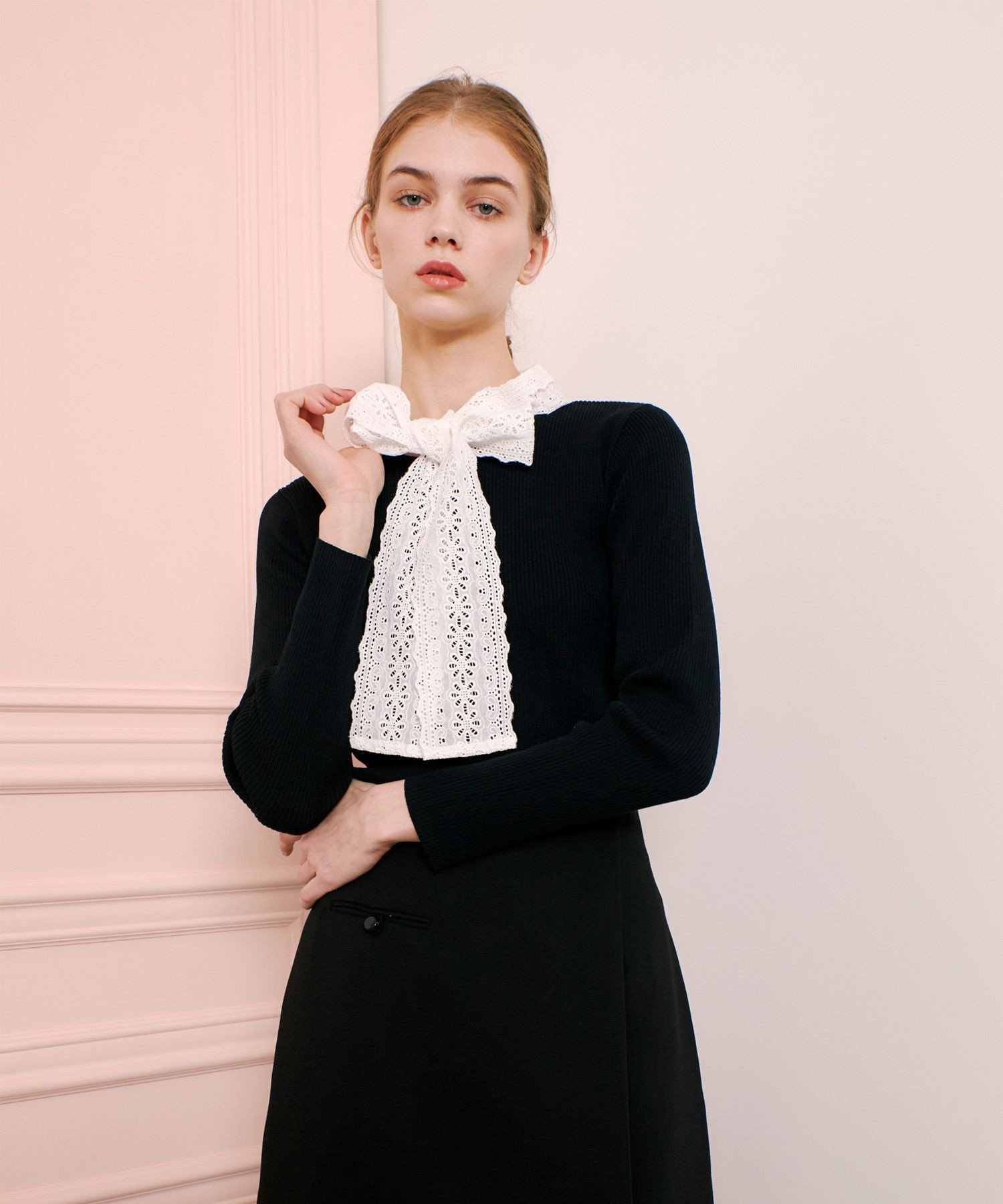 LOULOU WILLOUGHBY 25SS シシュウボウタイリブプルオーバー LOULOU WILLOUGHBY】シシュウボウタイリブプルオーバー