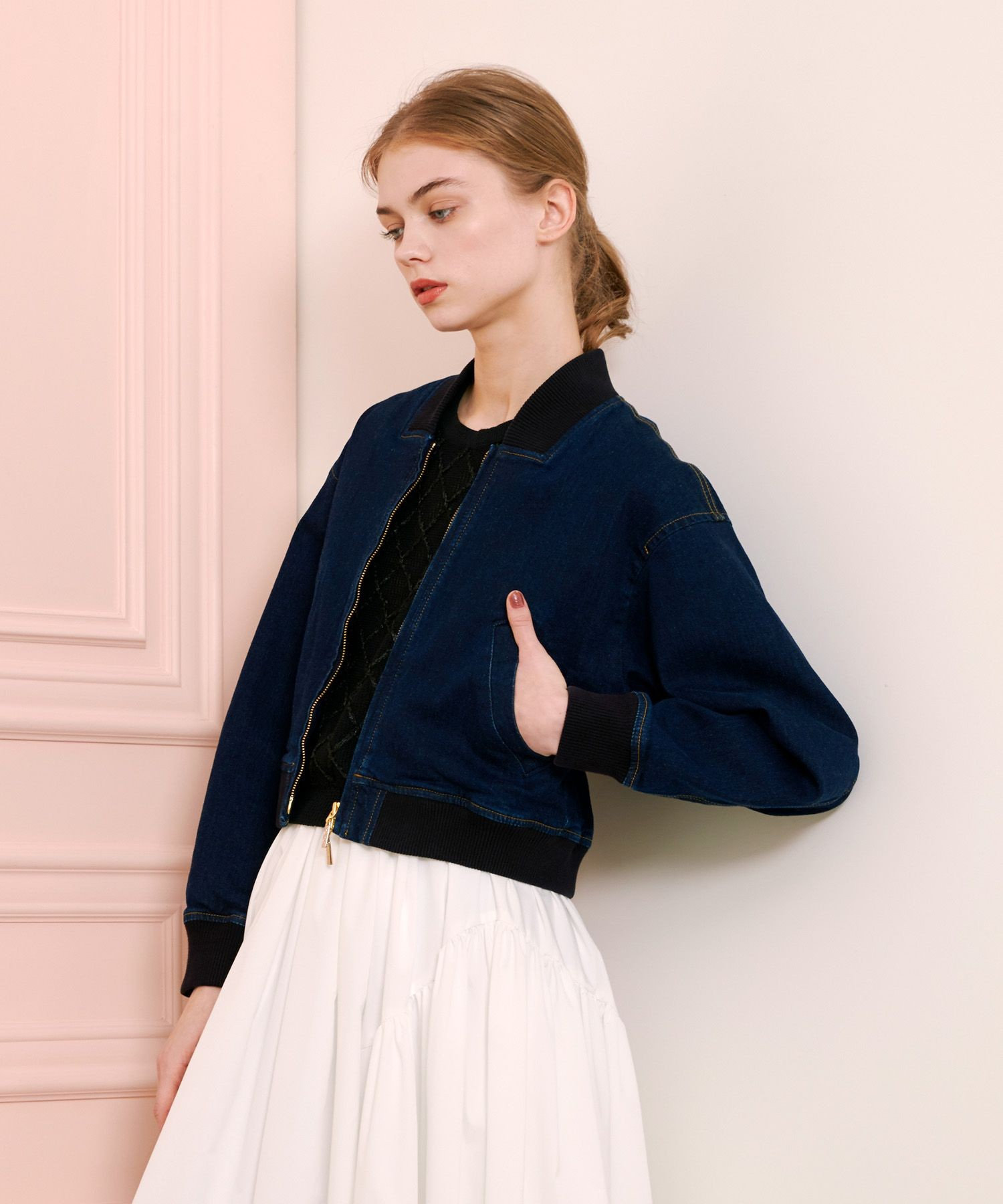 おすすめ LOULOU WILLOUGHBY】デニムブルゾン|allureville OFFICIAL SITE ジャケット・アウター